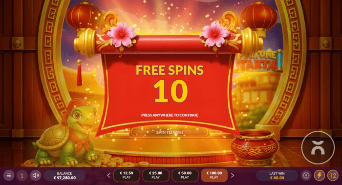Fortune Tarta - pokretanje Free Spins